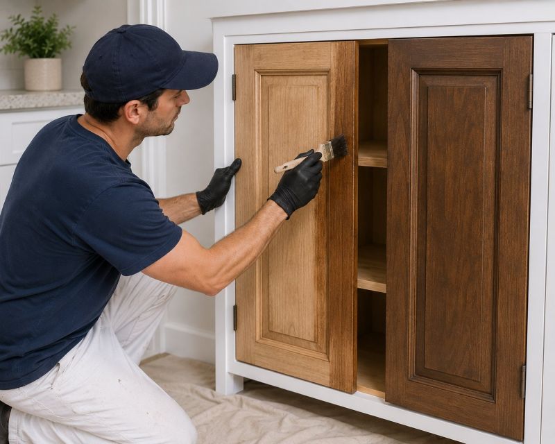 Oak Cabinet Refinishing in Bloomington, IN