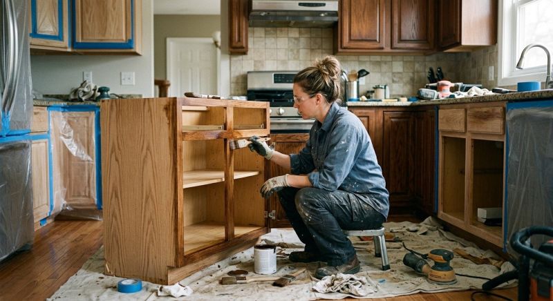 Wood Cabinet Refinishing in Muncie, IN